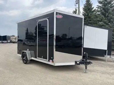 IRON LITE SERIES 7' X 12' SINGLE AXLE CARGO TRAILER WITH REAR RAMP DOOR AND 12in. EXTRA HEIGHT! Unlo...