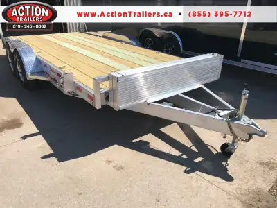 Action Trailers 7X18 WOLVERINE ALL ALUMINUM CAR HAULER W/ 5,200LB AXLES WE OFFER FINANCING FROM $0 D...