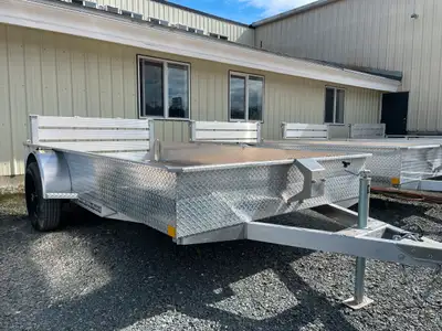 Utility Style, Aluminum Frame, Single Axle, Rail Side Trailer UASR-76x12 Model Displayed Featured tr...