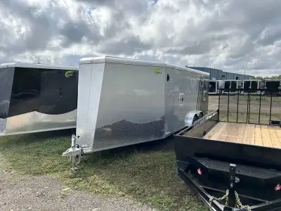 Neo All-Aluminum Enclosed Snowmobile Trailers - In Stock Now These trailers come standard with cable...
