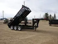 2024 SWS 7 x 16' Hydraulic Gooseneck Dump Trailer (3) 7K Axles