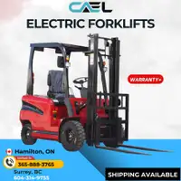 2024 CAEL Electric Forklifts - 1.5T/2T/3T/4T - Warranty Availabl