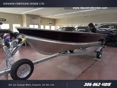 Nipawin Chrysler Dodge Ltd. Includes Trailer with load guides, spare tire, Mercury 40hp installed 20...