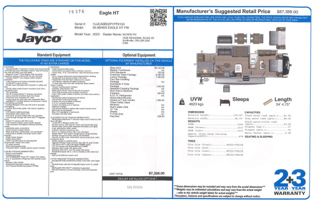 2023 JAYCO EAGLE HT 29.5BHDS in Travel Trailers & Campers in Hamilton - Image 3