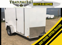 New 6x10' Cargo Trailer, Rear Double Doors, LEDS, Radials + MORE