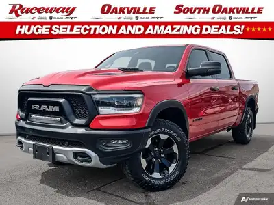 2023 RAM 1500 REBEL GT CREW CAB 4X4 Flame Red Black Leather Bucket Seats 5.7L HEMI V8 - G/T Package...