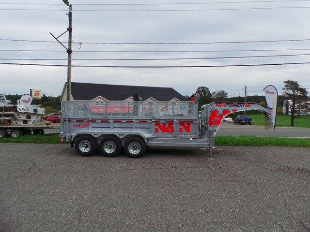 2024 N&N GALVANIZED 82X16' TRI-AXLE GOOSENECK DUMP TRAILER in Cargo & Utility Trailers in Fredericton - Image 2