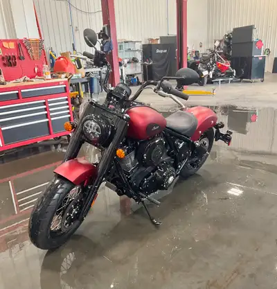 Introducing the 2024 Chief Bobber Dark Horse now available at Indian Motorcycle Red Deer! Trust in I...