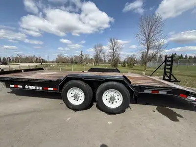 2- 7000LBS TORSION AXLES, BEAVERTAIL WITH FOLD UP RAMPS, WITH A 8000LB JACK Built for Strength When...