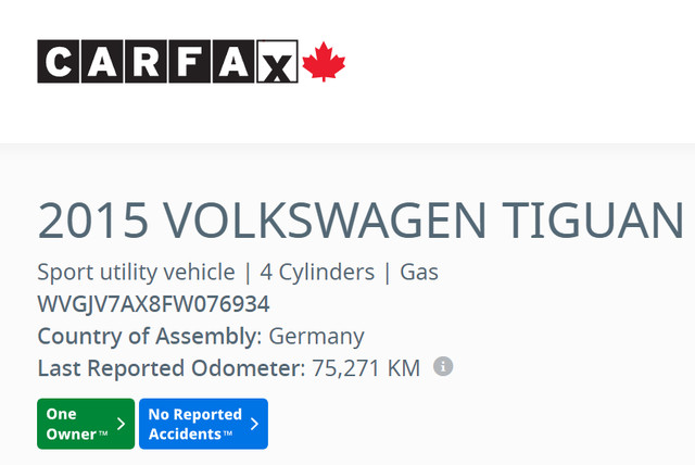2015 Volkswagen Tiguan COMFORTLINE/ONE OWNER/ACCIDENT FREE! in Cars & Trucks in Red Deer - Image 4