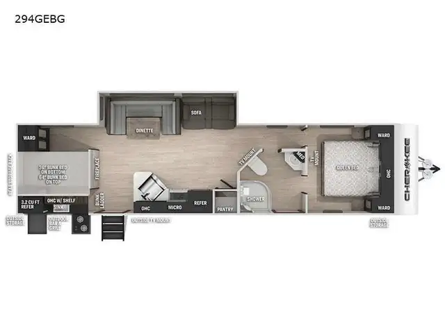2021 Forest River RV Cherokee 294GEBG Rear Bunks in Travel Trailers & Campers in Truro - Image 41