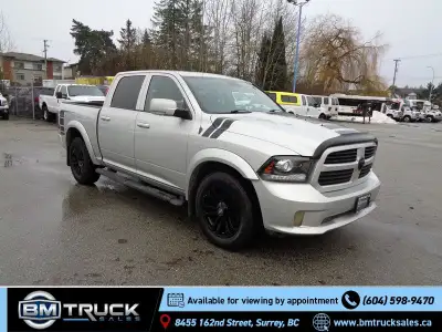 2013 RAM 1500 - 5.7L HEMI V8 - Auto - 1/2 Ton - Crew Cab - 5'7" Box - 4x4 - Leather Interior - Power...