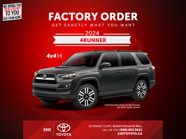2024 Toyota 4Runner - $387 B/W in Cars & Trucks in Saskatoon