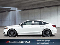 Recent Arrival! Civic Sport, Cloth. Odometer is 29803 kilometers below market average! White 2022 Ho... (image 3)
