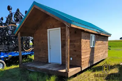 24 Ft x 13 ½ Ft Cabin on Skid 20 Ft length 13 ½ Ft width 149 inch height 12 Ft x 4 Ft deck Electric...