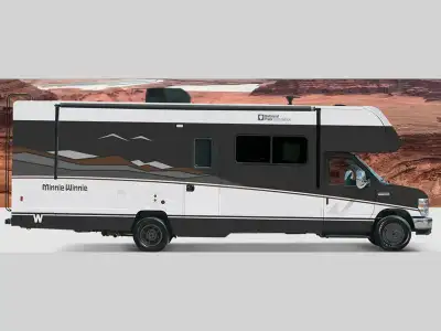 Winnebago Minnie Winnie NPF Limited Edition Class C gas motorhome 26NP highlights: L-Shaped Galley T...