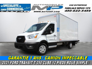 2021 Ford Transit Cargo Van T-250 CUBE 14 PIEDS ROUE SIMPLE GARA