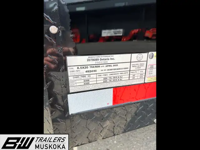 2025 Canadian Trailer Company 8.5' by 20' in Cargo & Utility Trailers in Muskoka - Image 3