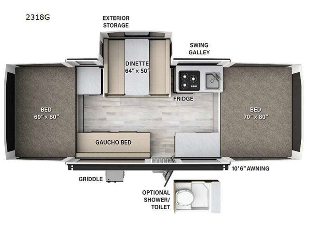 2024 Forest River RV Rockwood Freedom Series 2318G in Travel Trailers & Campers in Truro - Image 2
