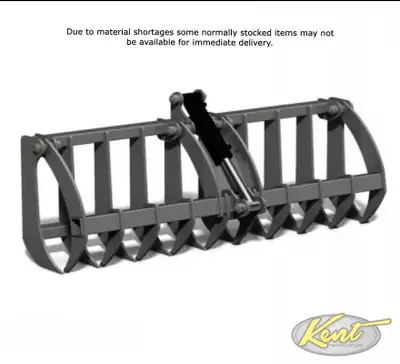Light Duty Root Rake c/w Grapple Light weight with rugged design for compact loaders 28in. overall h...