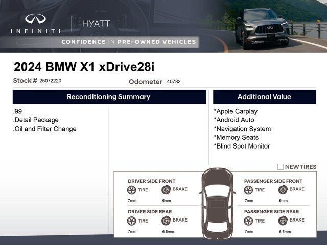 2024 BMW X1 xDrive28i - No Accidents | Apple CarPlay | Seat in Cars & Trucks in Calgary - Image 2