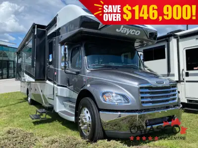 Jayco Seneca Class C diesel motorhome 37L highlights: Bunk Beds Hide-A-Bed Sofa Bunk Over Cab King B...