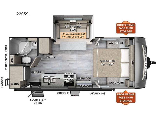 2023 Forest River RV Rockwood Mini Lite 2205S in Travel Trailers & Campers in Moncton - Image 2