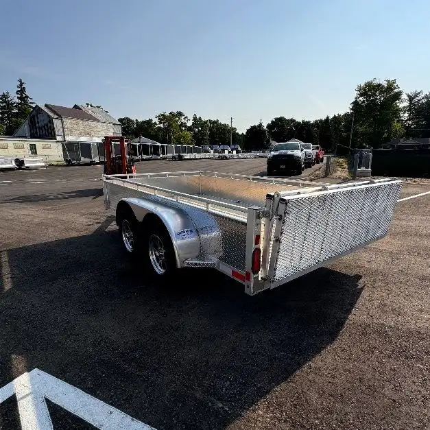 Aluminum 7x16 Tandem Axle Landscape Utility trailer Byfold rear  in Cargo & Utility Trailers in Brantford - Image 6