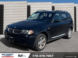 2006 BMW X3 3.0i AUTO, LEATHER HEATED SEATS, PANO ROOF, WHEEL CONTROLS, DOWN HILL ASSIST, VOICE COMMAND, POWER SEATS, CD PLAYER WITH RADIO!!