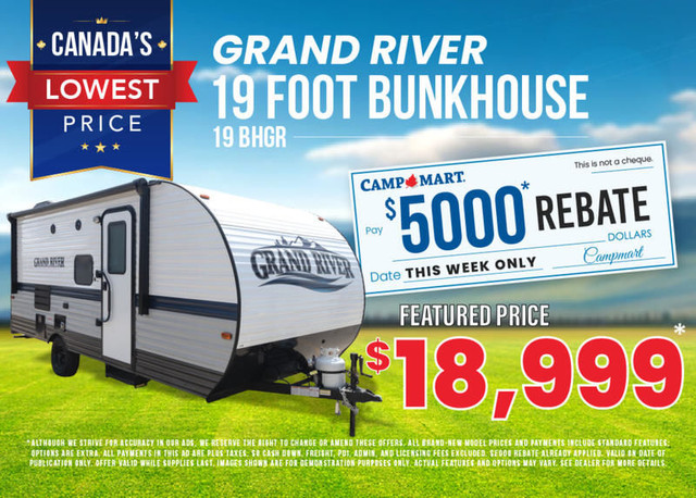 2024 Grand River 19BHGR BUNKHOUSE in Travel Trailers & Campers in Peterborough