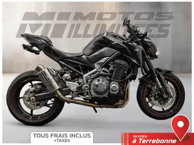 KAWASAKI Z900 ABS 2018 Noir 28728 km au compteur. Motos Illimitées Terrebonne. Prix de vente inclus...