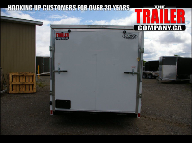 2023 7X14 CARGO TRAILER, 78" RAMP, STEEL, WHITE, 7000GVWR in Cargo & Utility Trailers in Napanee - Image 3
