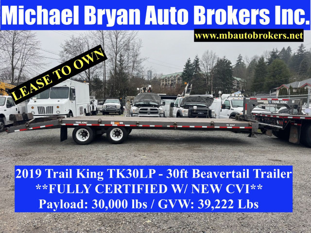 2019 TRAIL KING TK30LP - 30FT GOOSENECK TRAILER *CERTIFIED UNIT* in Farming Equipment in Burnaby/New Westminster