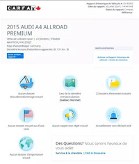 AUDI A4 ALLROAD 2.0T QUATTRO PREMIUM 2015/CUIR/TOIT PANO/BLTH/AC/MAGS/AUCUN ACCIDENT/176242KM! NIV:... (image 1)