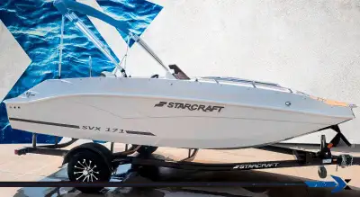 SVX 171 OB 90HP deck boat bateau Ponte ???? Ponton Starcraft SVX 171 2025 avec moteur Suzuki 90 HP ?...