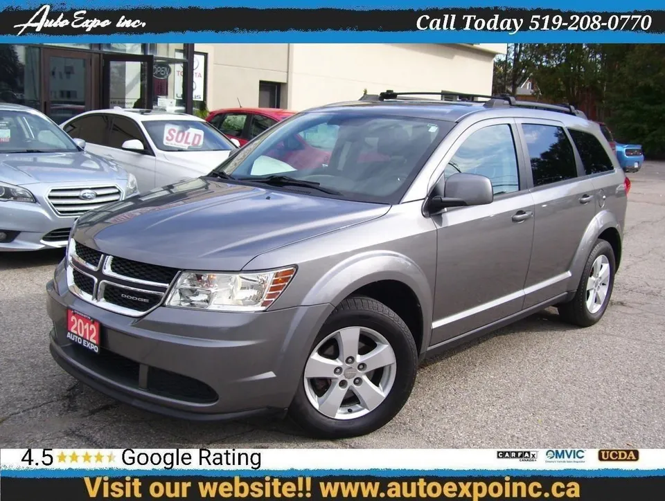 2012 Dodge Journey SE+,Bluetooth,Tinted,Roof Rack,Alloy,Certifi