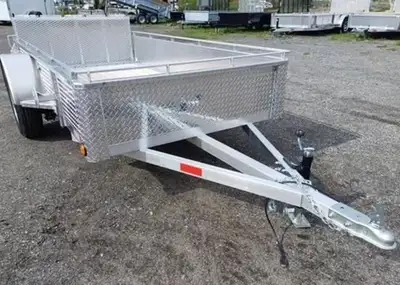 Made in CANADA 2025 Bearco aluminum single 3500lb drop axle 6X12 utility trailer GVWR 2990lbs and pa...