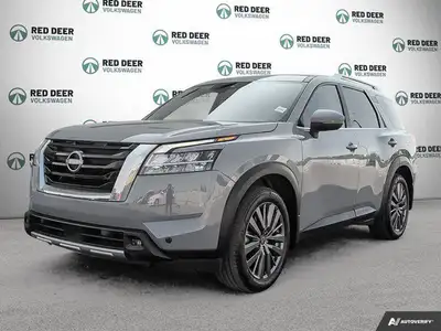 Introducing the 2023 Nissan Pathfinder SL, a stylish gray 4WD SUV that brings confidence to every dr...