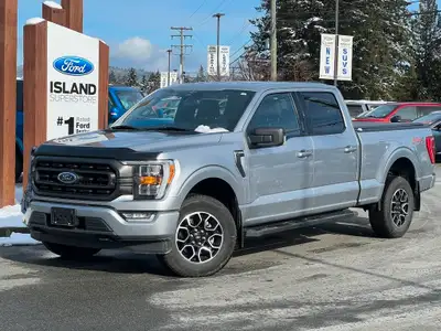 This 2023 Ford F-150 XLT has an Iconic Sliver Metallic exterior and Black Sport cloth seats with sea...