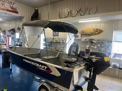 2025 Starfish L WT , Galvanized trailer, suntop, Mercury 20 HP electric start efi tiller handle