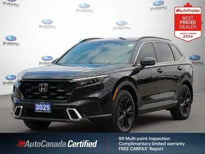 New Price! Black 2025 Honda CR-V Hybrid Touring AWD CVT 2.0L 16V DOHC NAVIGATION, APPLE CAR PLAY, SU...