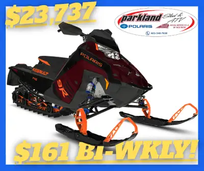 PAYMENTS LOW AS $161 BIWKLY! 2025 POLARIS Switchback Assault 9R 146 2.0. CHERRY--BLACK, VELOCITY SHO...