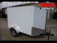 2023 5X8 CARGO TRAILER, SINGLE AXLE, BARN DOORS, 66" BARN, STEEL