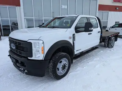 2023 Ford Super Duty F-550 DRW XL 4WD Crew Cab 203" WB 84" CA, 12FT Deck, Remote Start, Running Boar...