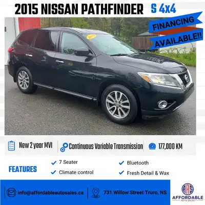 ADVENTURE-READY & FAMILY-APPROVED! – 2015 Nissan Pathfinder S 4x4 DON'T wait! Deals like this don't...