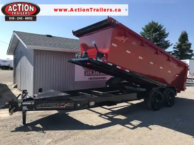 NEW! HORIZON ROLL-OFF 16' DUMP TRAILER INCLUDING WARRIOR WINCH AND 2 ROLL OFF BINS! Introducing our...
