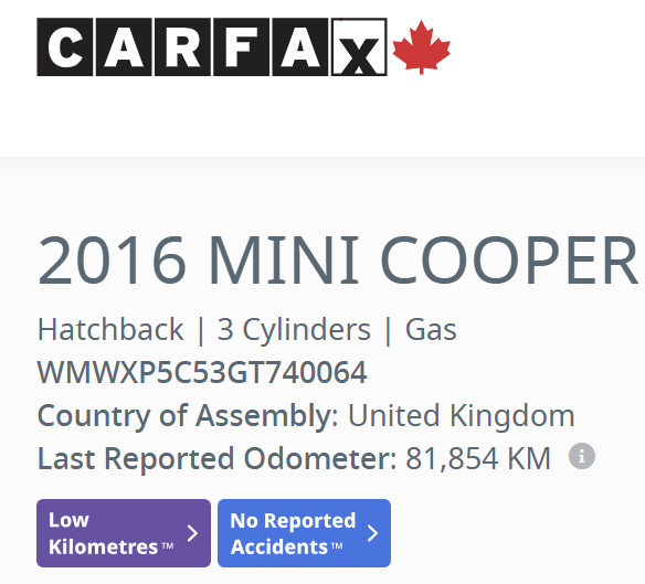 2016 MINI Cooper Hardtop MANUAL TRANS/ONE OWNER! CERTIFIED! in Cars & Trucks in Edmonton - Image 2