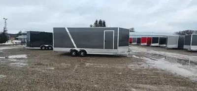 Beckner Trailers All Aluminum. 8.5X20' 7 interior height One piece aluminum roof seamless exterior c...