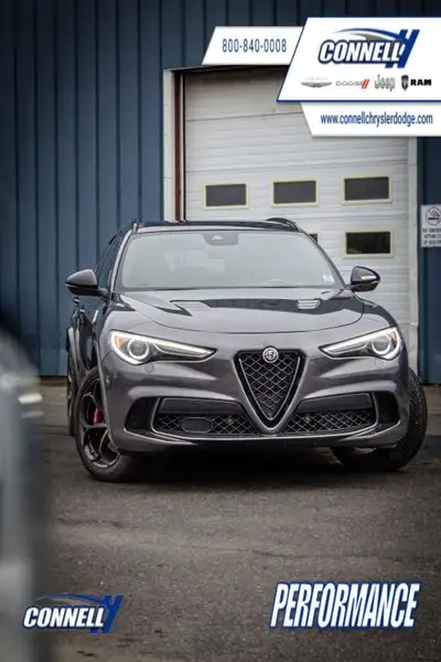 This ALFA ROMEO Stelvio Quadrifoglio, RARE, LOADED LEATHER, AWD, PANO ROOF comes with plentiful amen...