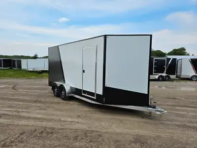 Beckner Elite All Aluminum Enclosed Cargo Trailer 2 tone with side door Spring clearance $12,299 + $...